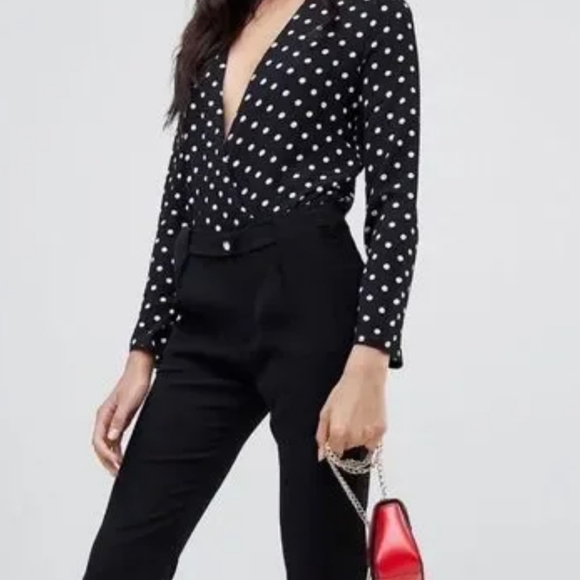Nwot Parisian Tall polka dot bodysuit - Picture 4 of 5
